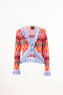 MAXHOSA MLC16 - LADIES KNITTED RUFFLE CARDIGAN