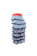 MAXHOSA MLSK89 - LADIES KNITTED PLEATED BELOW KNEE SKIRT