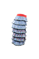 MAXHOSA MLSK89 - LADIES KNITTED PLEATED BELOW KNEE SKIRT